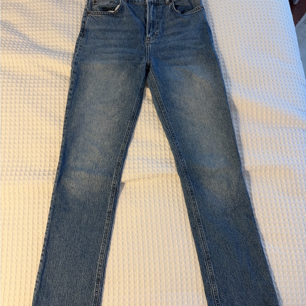 Reformation Blue Straight Leg Jeans